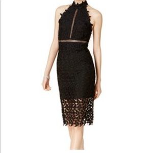 Black Lace Midi Dress NWT